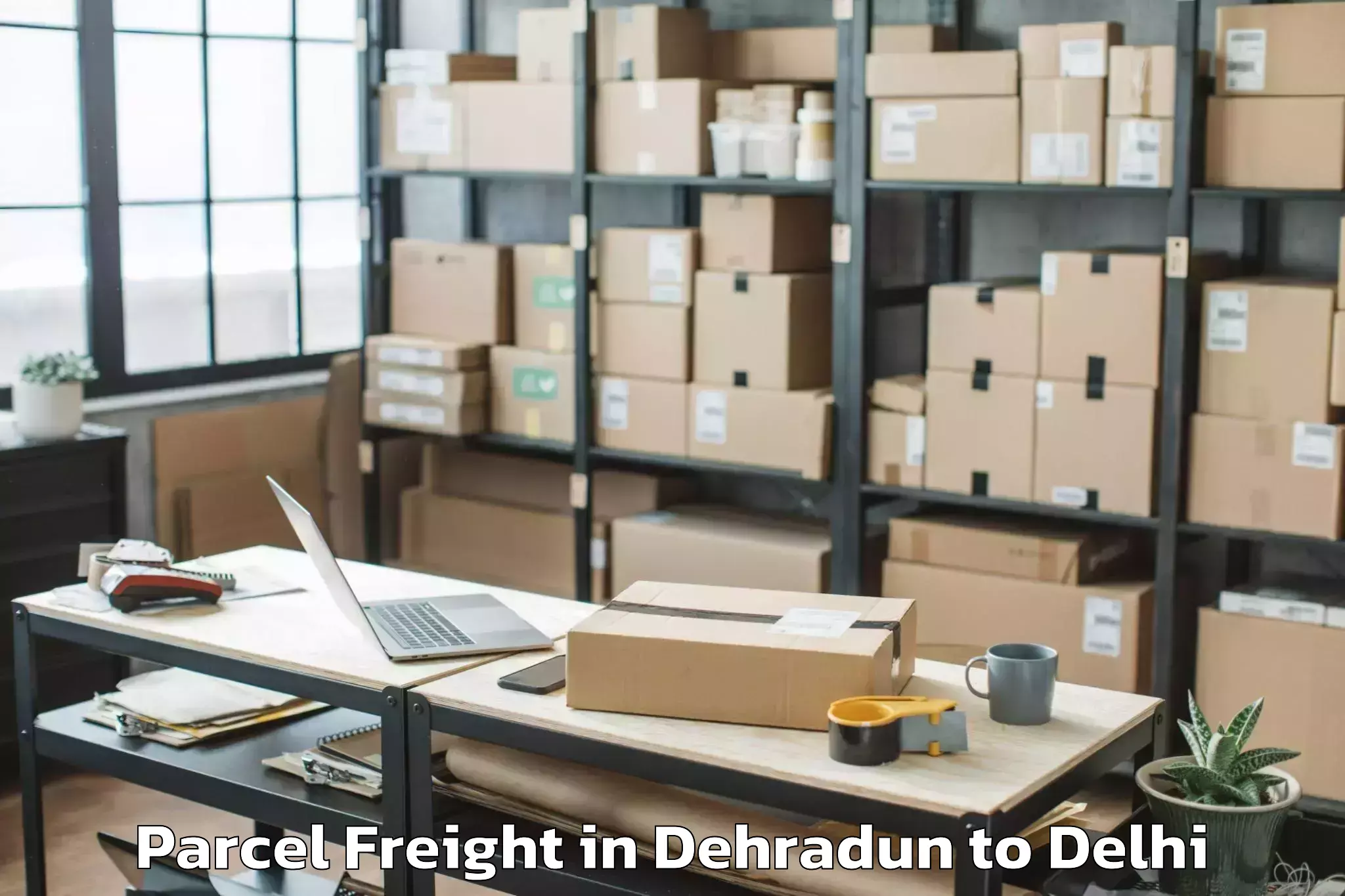 Reliable Dehradun to Karol Bagh Parcel Freight